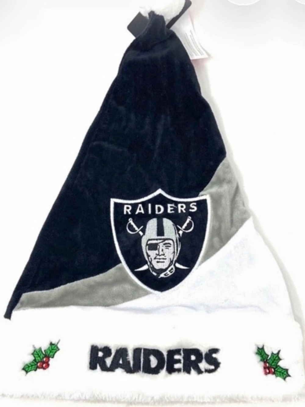 Forever Collectibles Las Vegas Raiders Holiday Santa Hat